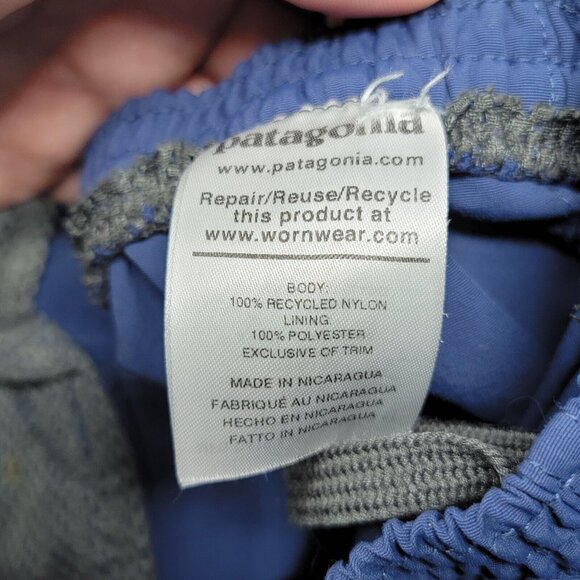 Patagonia XL Navy Blue Baggies 6" Inseam Drawstring Men's Unlined Shorts - Picture 5 of 5